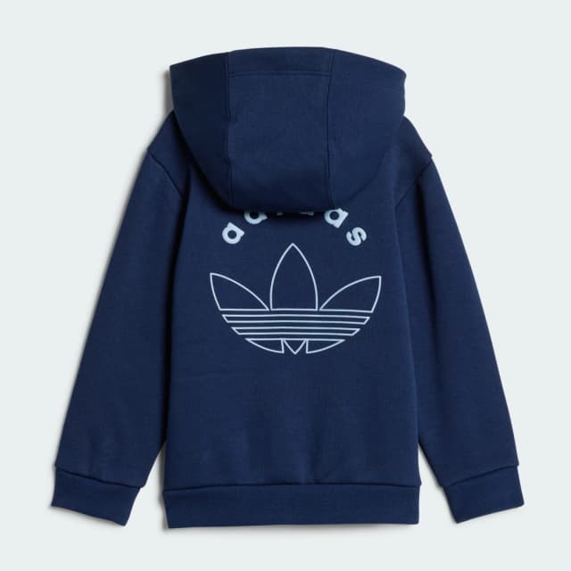 Detalle de Conjunto sudadera con capucha y pantalón Graphic Adidas para bebé (azul)
