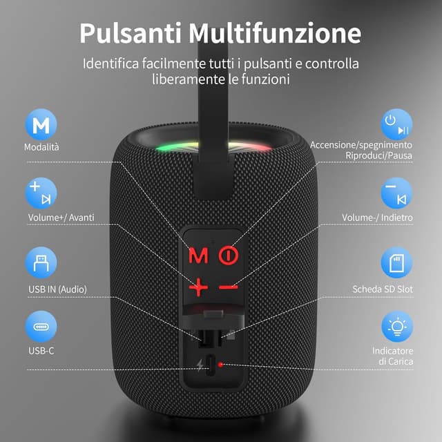 Thumbnail 5 de oraolo Cassa Bluetooth BT5.3 1200mAh