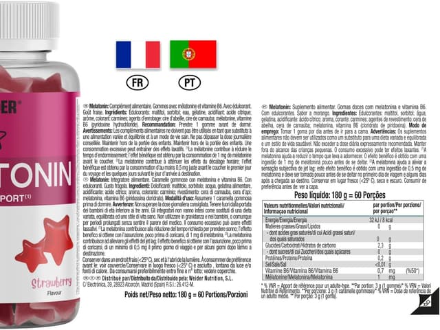 Thumbnail 6 de Weider PACK DUO Melatonin Gummies 2x60 🍬