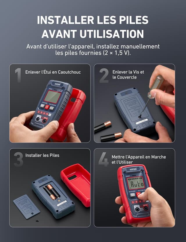 Thumbnail 6 de AstroAI 4000 Counts Multimètre intelligent 4000