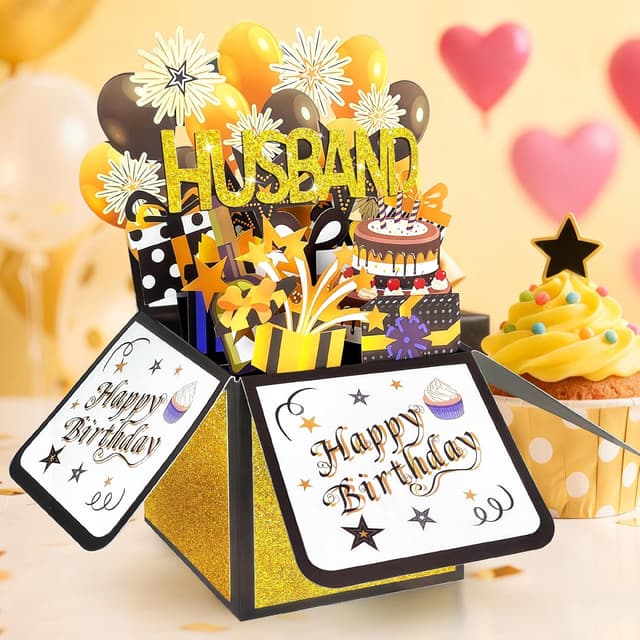 Thumbnail 6 de Happivue Husband Birthday Card 3D Pop Up