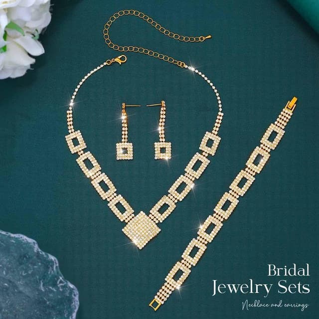 Thumbnail 1 de Fashband Kristall-Hochzeitsschmuckset Silber