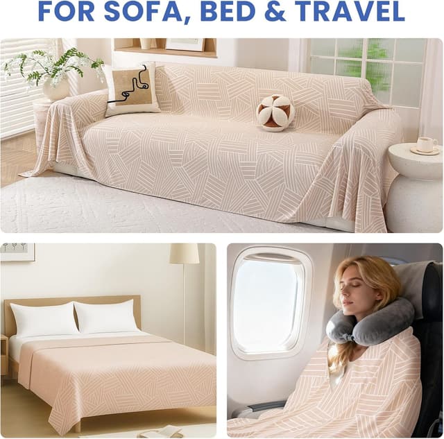 Detalle 2 de Ystyle Telo Copridivano 200x230 cm antiscivolo antigraffio lavabile, effetto bicolore kaki