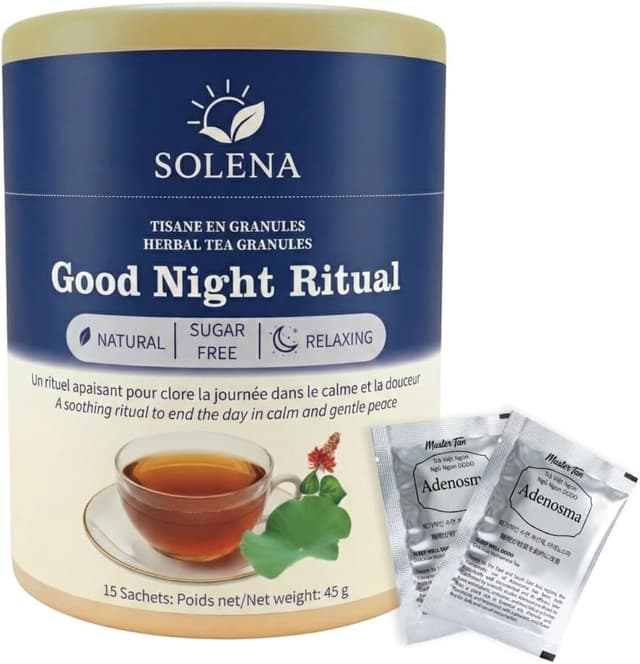 Detalle de SOLENA Rituel Santé Sommeil et Endormissement — Tisane relaxante au granule instantané à la mélisse (15 sachets)