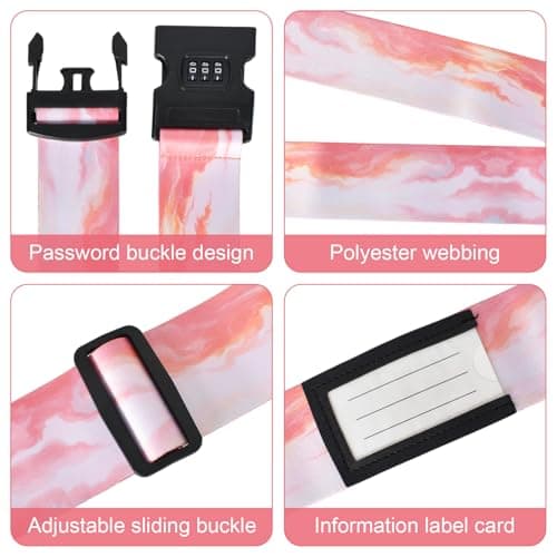 Thumbnail 3 de Sangles pour valises, lot de 1, rose ⚙