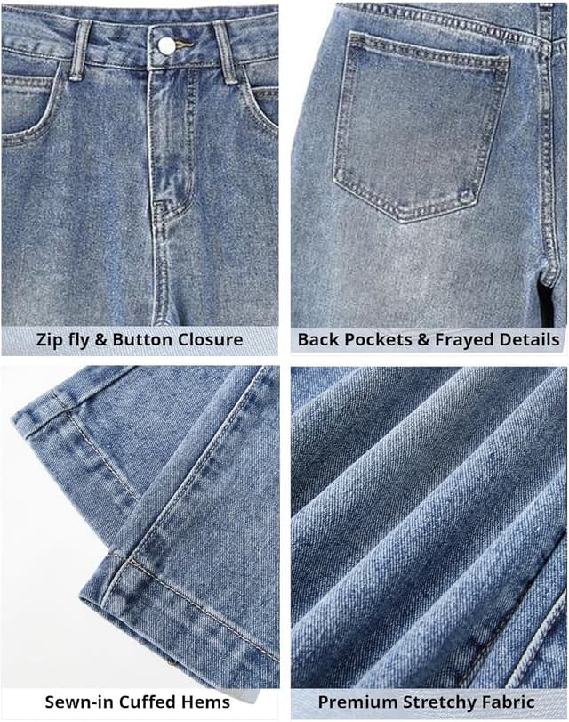 Thumbnail 2 de EMMIOL Women Baggy Jeans Mid-Low Waist