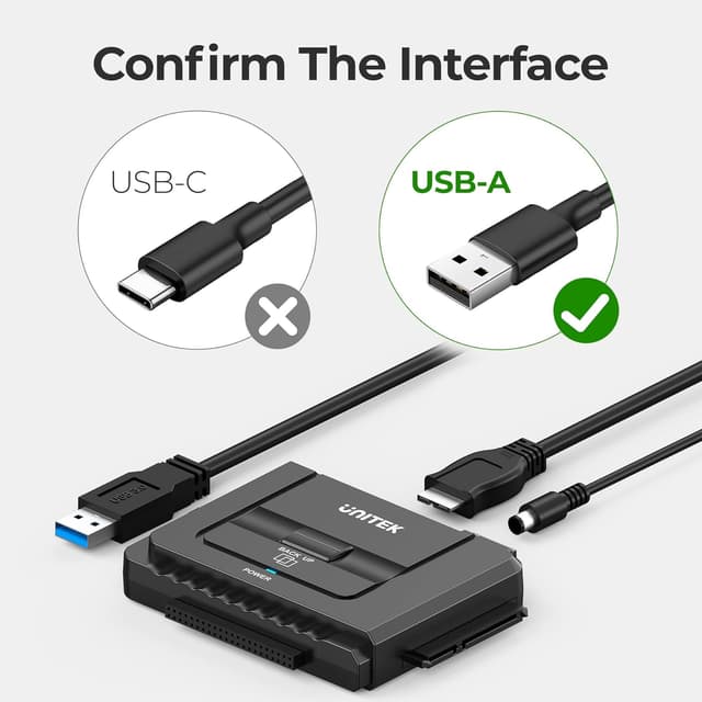 Thumbnail 6 de Unitek USB 3.0 to IDE & SATA Converter External HDD Adapter Kit (One Touch Backup, 12V/2A Power)