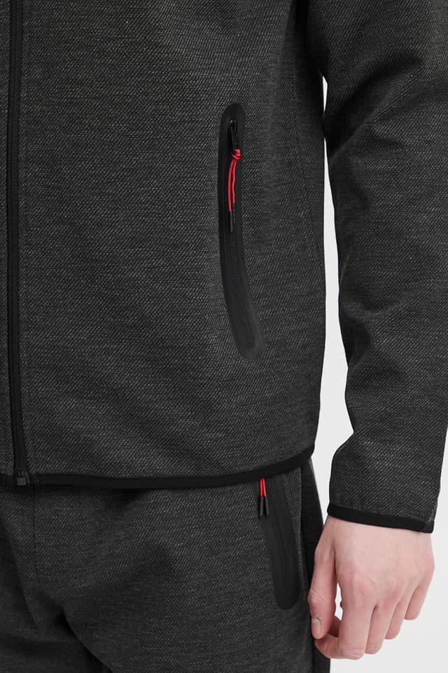 Detalle de !Solid SDVidit Herren-Sweatjacke mit Kapuze (Dunkelgrau Melange)