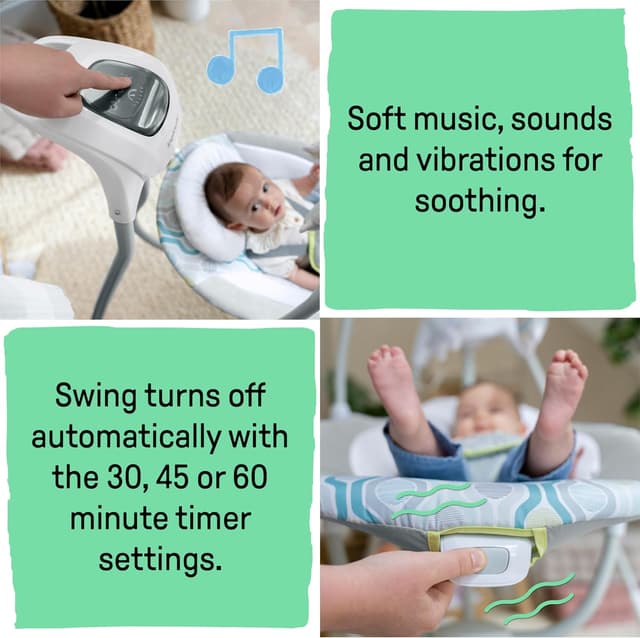 Detalle 1 de Ingenuity Everston Babyschaukel bis 9 kg 👶