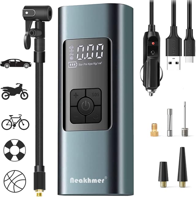 Detalle de Neakhmer Tragbarer Luftkompressor 12 V mit 140 PSI