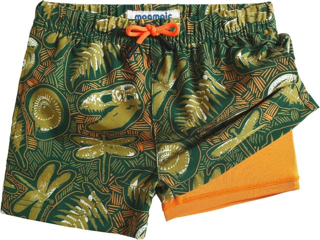 Detalle de MaaMgic Jungen-Badehose Badeshorts Kinder (2-in-1) – schnelltrocknend mit Kompressions-Innenhose & Taschen