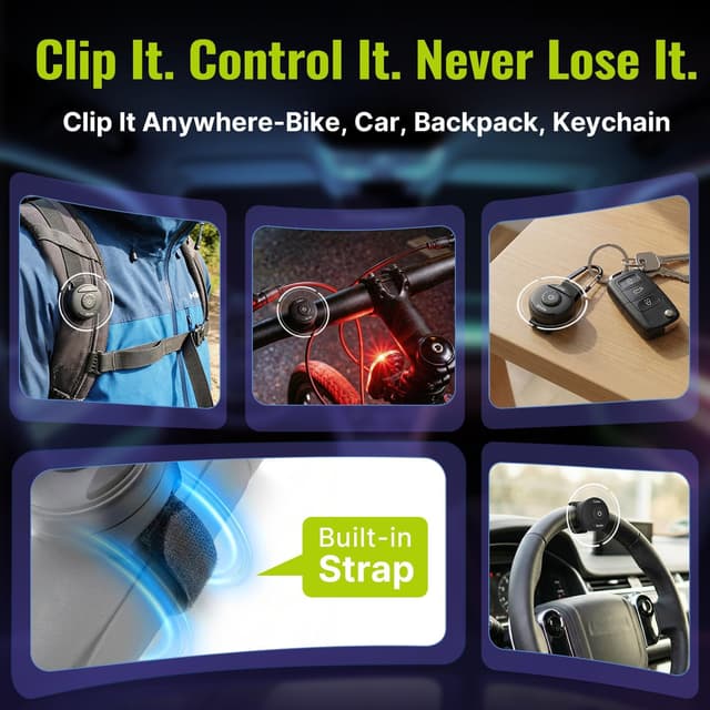 Detalle de PidZoom RG5 Wireless LED Lights for Car (2PCS) with Remote, USB-C Rechargeable, 8 Colors, IP65