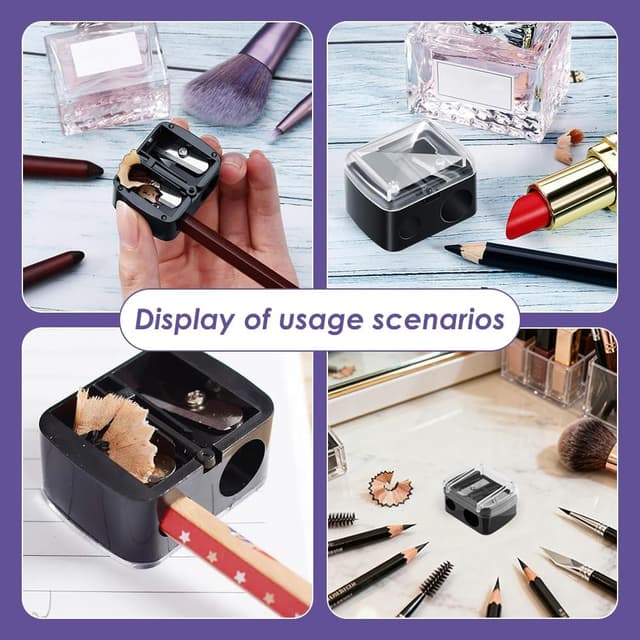 Detalle 2 de Lomvarith 4PCS Makeup Sharpener Set for Precision Eyeliner & Lip Liner