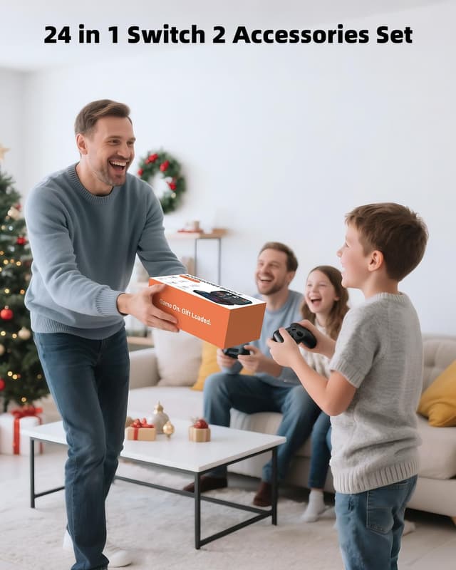 Thumbnail 6 de Switch 2 Zubehör-Set (24-in-1) inkl. Slim-Hülle, Ladestation, Displayfolien & Joy-Con 2 Zubehör