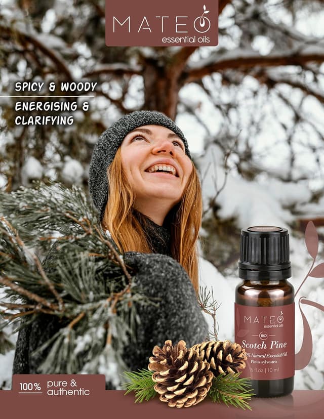 Detalle 2 de MateoEssentialOils Olio essenziale naturale di Pino silvestre (Pinus sylvestris) – 10 ml