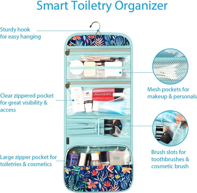 Detalle 1 de FINPAC Portable Toiletry Travel Wash Bag 28cm