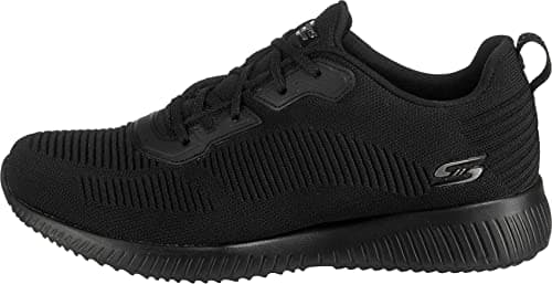 Detalle de Skechers Bobs Squad Tough Talk para mujer (Black) con knit y suela de caucho