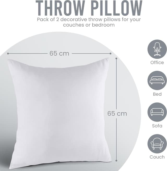 Thumbnail 1 de Utopia Bedding Relleno de Cojín 65 x 65 cm 2 unidades