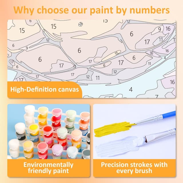 Thumbnail 4 de Mandun Art paint by numbers raccoon 7.8x7.8in