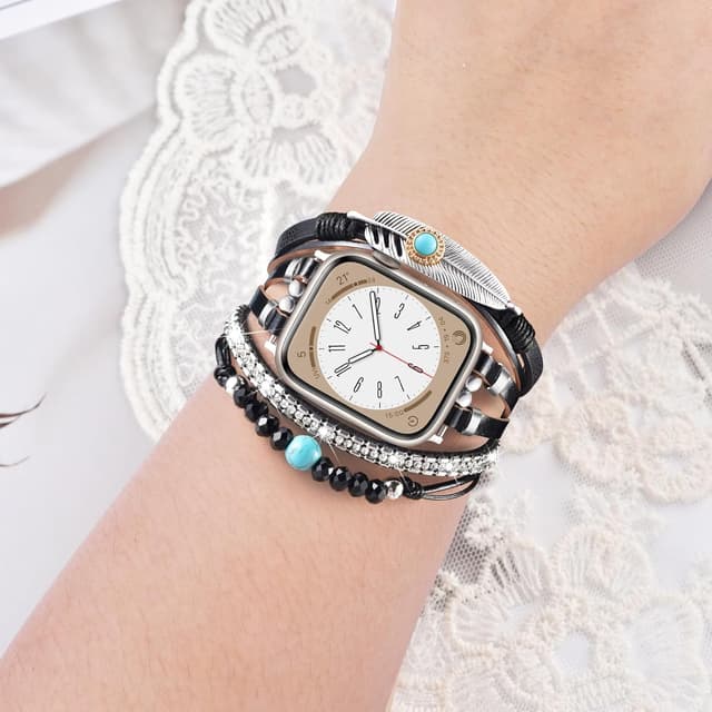 Detalle de V.R.HOPE Boho-Armband für Apple Watch (Damen) – kompatibel mit 38/40/41/42/44/45/46/49 mm