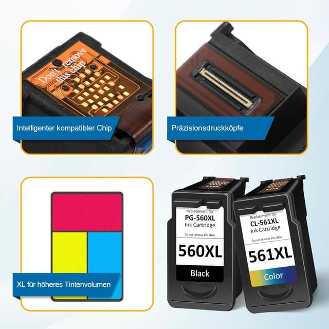 Thumbnail 3 de CARTRIGO 560 561 Patronen für Canon Drucker
