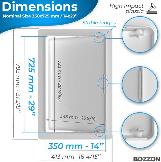 Detalle de Drywall access panel 350 x 725 mm
