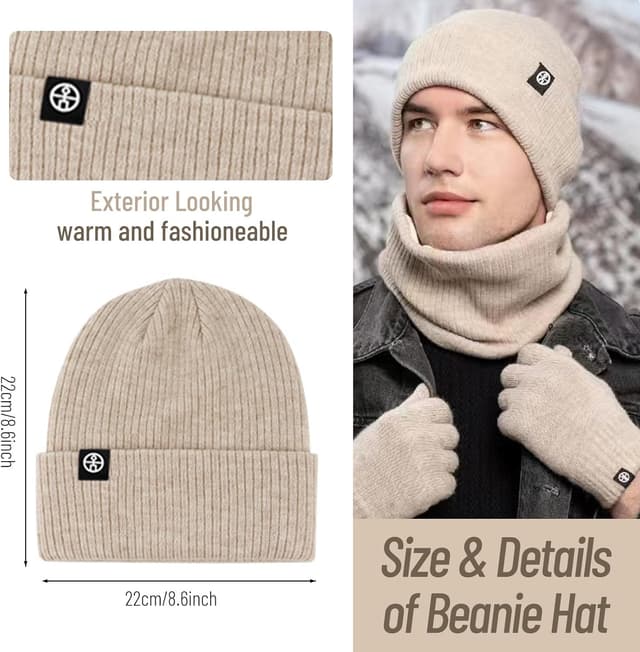 Detalle 2 de Nenkarn 3 in 1 winter hat scarf set