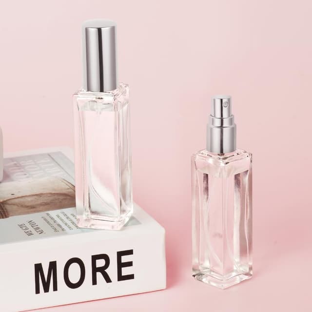 Detalle 1 de LOPHE Nebulizzatore Profumo in vetro, set da 6 pezzi da 20 ml con accessori per viaggio (trasparente)