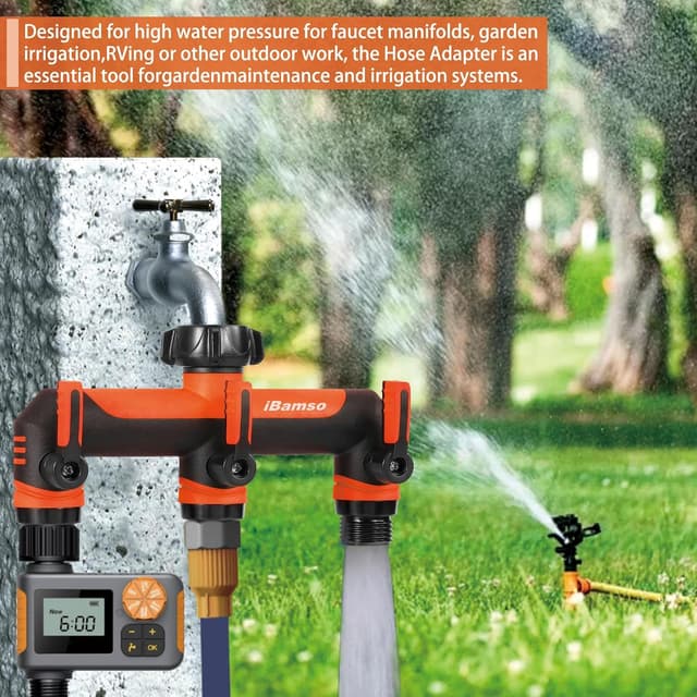 Detalle de Garden hose separator 3/4" 3-way connector