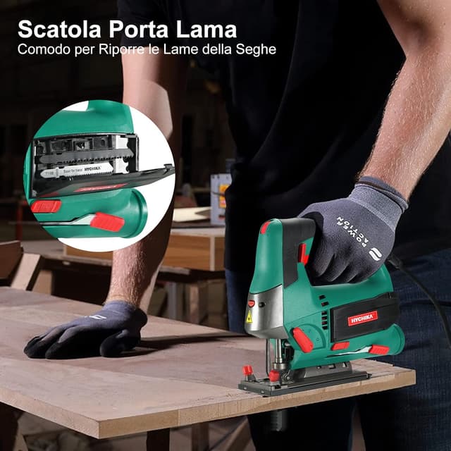 Thumbnail 5 de HYCHIKA Seghetto alternativo 800W per legno e metallo