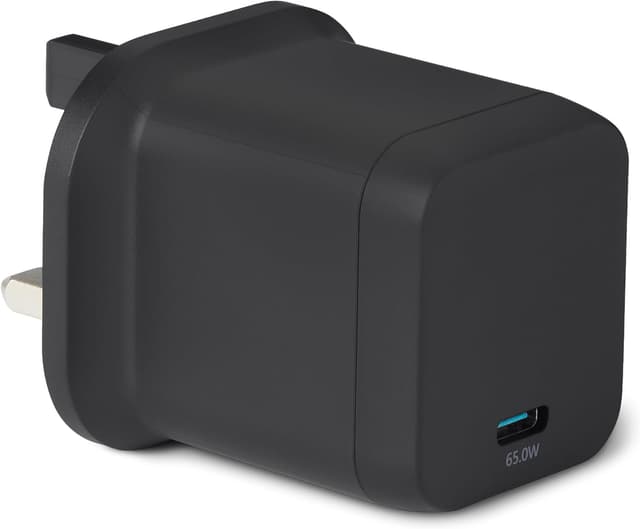 Detalle 2 de Amazon Basics Nano GaN 65W USB-C Fast Charging 2-Port Wall Charger (White)