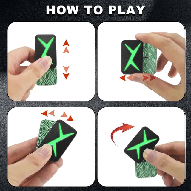 Detalle de HIDEDC Breakthrough Fidget Slider (Trackless EDC) in Black/GLoW