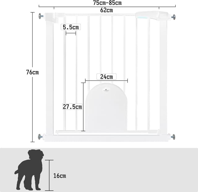 Thumbnail 1 de Aufun Treppenschutzgitter 78 cm 🚪