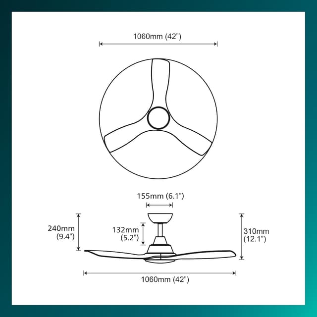 Thumbnail 2 de Philips Ventilador de Techo 42" con Luz LED y Control 🌬