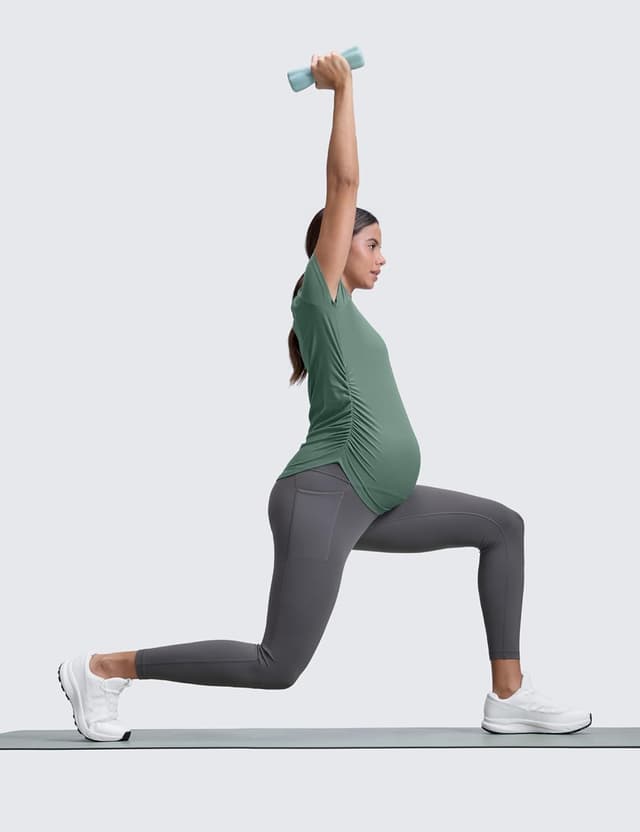 Detalle de CRZ YOGA Donna Butterluxe maternità: leggings con tasche e pannello premamá (63 cm)