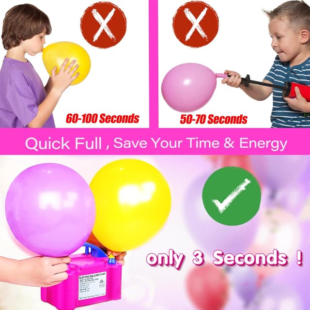 Thumbnail 2 de Wetisedg Electric Balloon Pump Dual Nozzle 600W