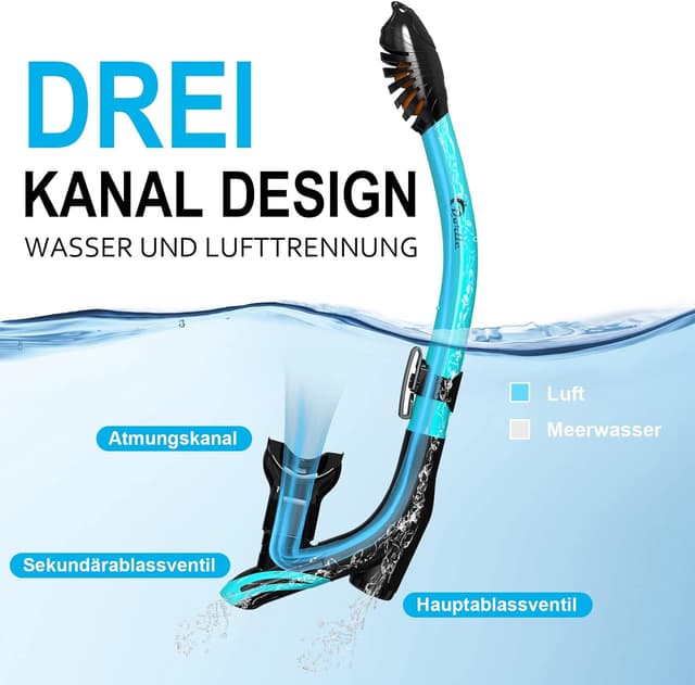 Thumbnail 1 de Dorlle Schnorchelset Panorama Schnorchelmaske đ