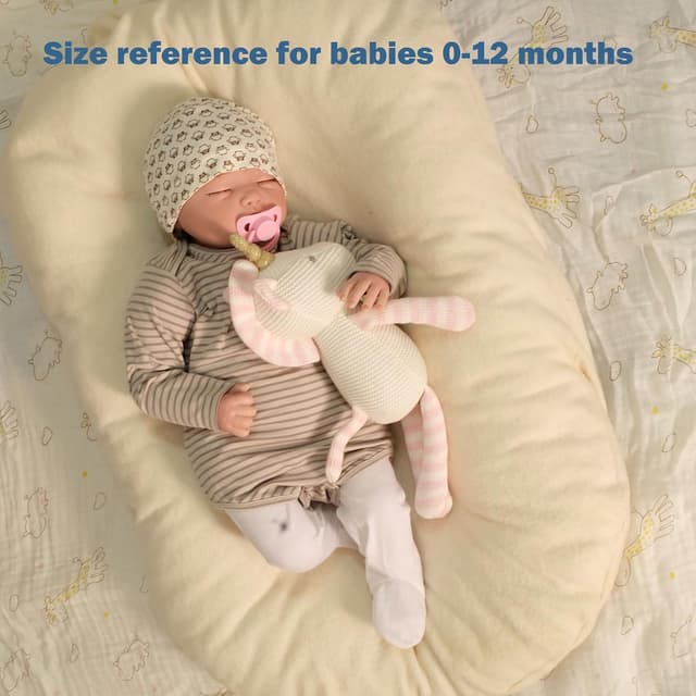 Detalle 2 de FLUFFYFUN Organic Baby Soft Toys Pink Unicorn Teddy (7.1") for Newborns