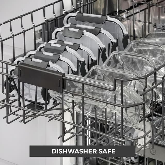 Thumbnail 5 de Freshware Glass Storage Containers with Lids 24 Pieces