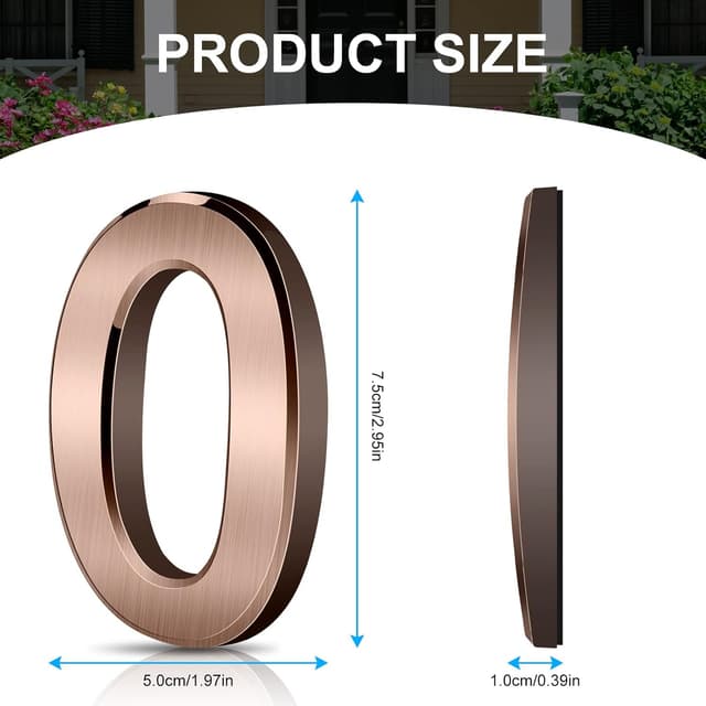 Detalle 2 de Vicloon Numero Civico 7,5 cm 3D Oro