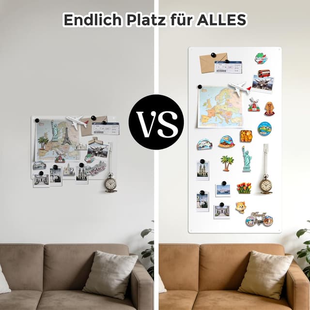 Detalle 1 de Qiytecno Magnettafel Weiß 50x100cm