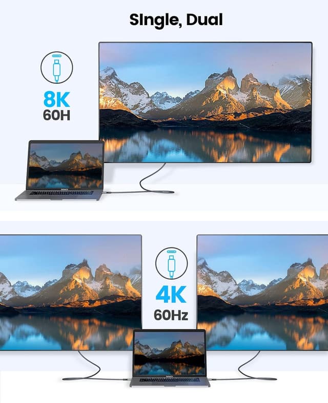 Detalle 2 de ORICO Câble Thunderbolt 4 40 Gbps (compatible Thunderbolt 3/USB4) avec charge PD 100 W