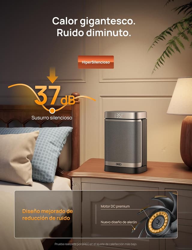 Detalle 2 de Dreo Atom One calefactor cerámico 1500 W