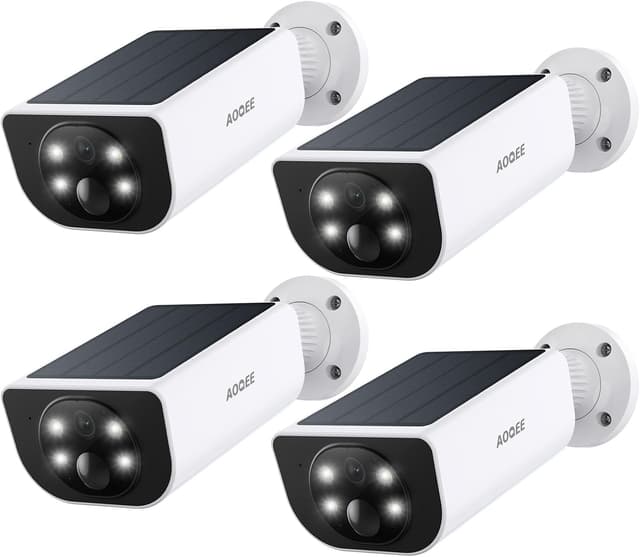 Detalle de AOQEE S1 4P 2K Solar Wireless Security Camera