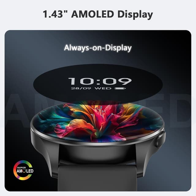 Detalle 2 de Blackview Smart Watch for Men Women — Answer/Make Call 1.43" AMOLED