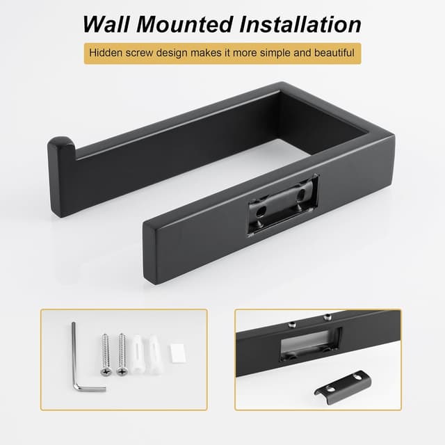 Thumbnail 4 de SAYAYO Toilettenpapierhalter Schwarz 150 mm