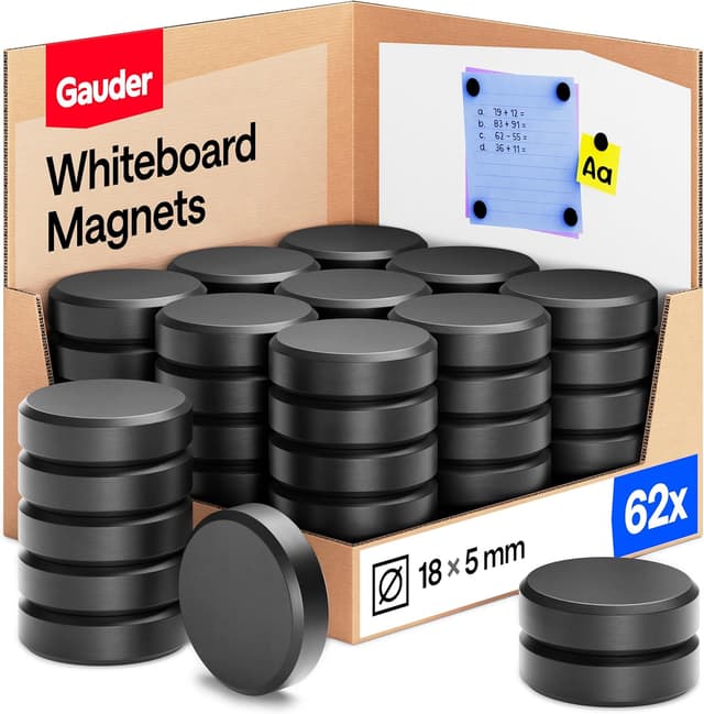 Detalle de GAUDER Magnets for Whiteboard 18x5mm 62 Pieces