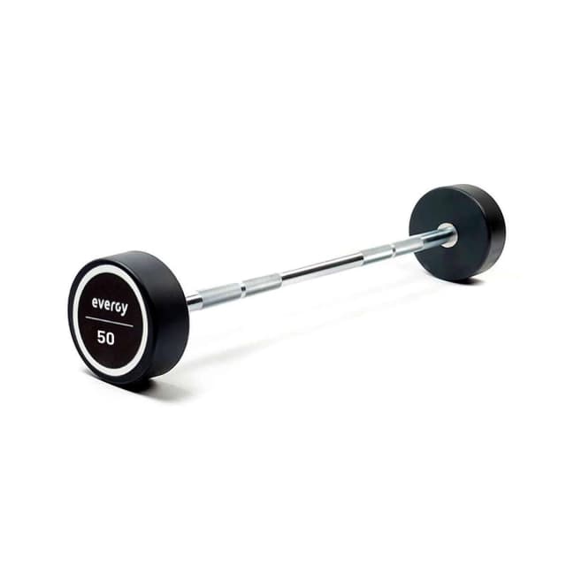 Detalle de Evergy Barra Montada PU 50 kg barra olímpica entrenamiento 😃