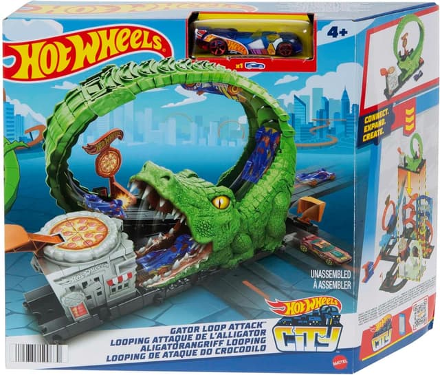 Thumbnail 5 de Hot Wheels Gator Loop Attack HKX39 Track Set