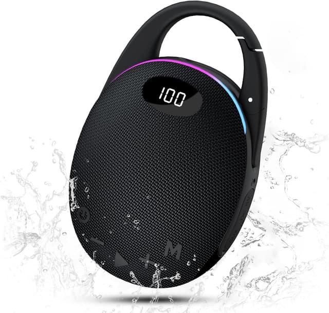 Detalle de Louder 30W Bluetooth Speaker with IPX7, RGB LEDs and Carabiner